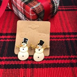 Snowman Pierced Earrings